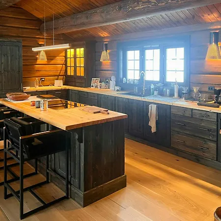 בית נופש Log With Views Over Turufjell Flå